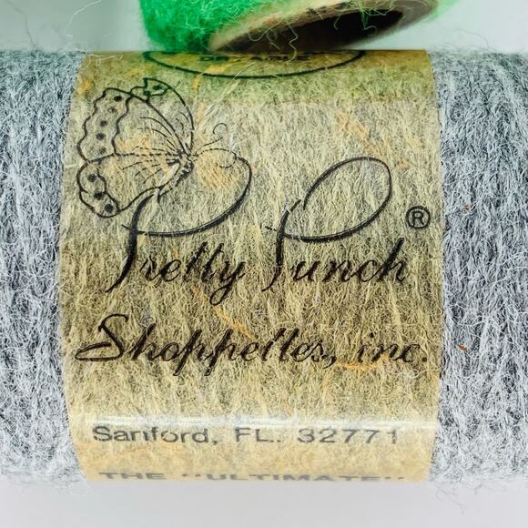 Punch Embroidery Yarn Lot 12 Spools Thread Green Red White Orange Gray Vintage - Picture 4 of 11